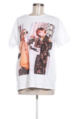 Γυναικείο t-shirt Zara, Μέγεθος L, Χρώμα Λευκό, Τιμή 8,99 €