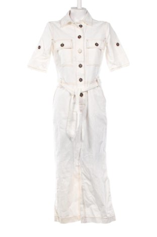 Дамски дълъг гащеризон Massimo Dutti, Размер M, Цвят Бял, Цена 49,00 €