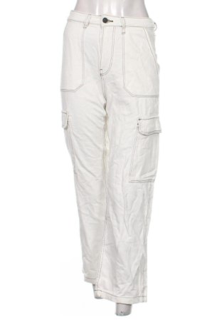 Blugi de femei Bershka, Mărime S, Culoare Alb, Preț 91,99 Lei