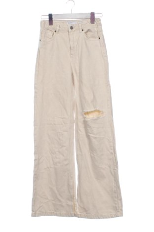 Dámske džínsy  Bershka, Veľkosť XS, Farba Béžová, Cena  15,95 €