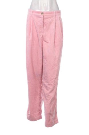 Pantaloni de velvet de femei MSCH, Mărime L, Culoare Roz, Preț 494,99 Lei