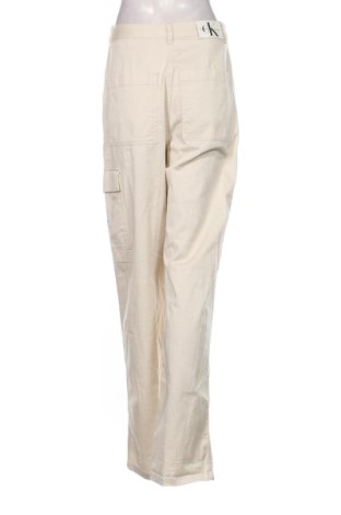 Pantaloni de femei Calvin Klein Jeans, Mărime M, Culoare Bej, Preț 529,99 Lei