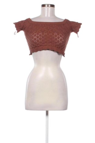 Damski sweter Bershka, Rozmiar XS, Kolor Brązowy, Cena 129,78 zł
