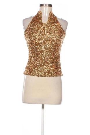 Γυναικείο τοπ Unbranded, Μέγεθος M, Χρώμα Χρυσαφί, Τιμή 14,77 €