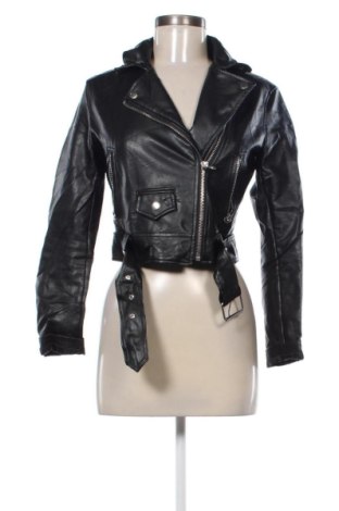 Damen Lederjacke Bershka, Größe S, Farbe Schwarz, Preis € 21,99