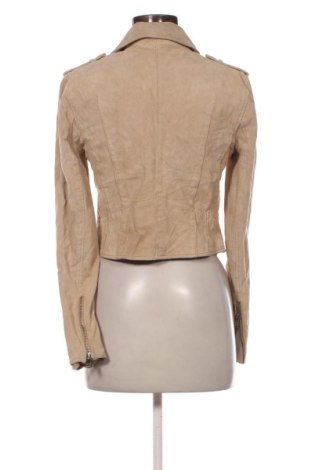 Дамско кожено яке Mango, Размер M, Цвят Бежов, Цена 44,00 €