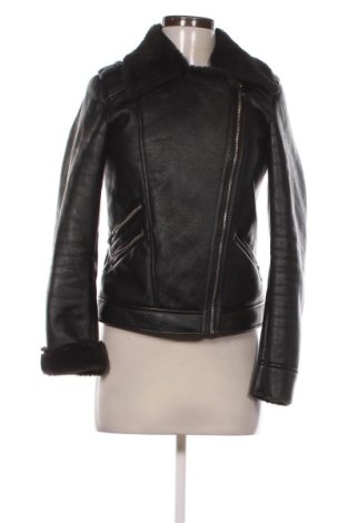 Дамско кожено яке Mohito, Размер XXS, Цвят Черен, Цена 29,73 €