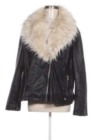 Γυναικείο δερμάτινο μπουφάν New Look, Μέγεθος XXL, Χρώμα Μαύρο, Τιμή 18,99 €