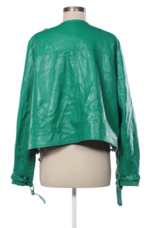 Γυναικείο δερμάτινο μπουφάν Ulla Popken, Μέγεθος 3XL, Χρώμα Πράσινο, Τιμή 37,99 €