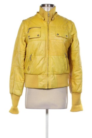 Geacă de piele pentru femei Lince by Gianni Zenna, Mărime L, Culoare Galben, Preț 260,66 Lei