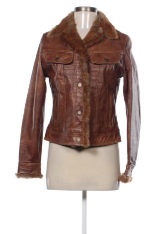 Damska kurtka skórzana Unbranded, Rozmiar M, Kolor Brązowy, Cena 267,92 zł