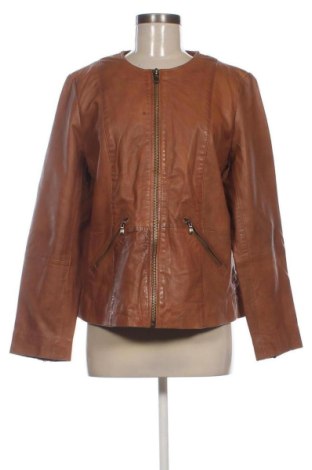 Damen Lederjacke Violeta by Mango, Größe M, Farbe Braun, Preis € 41,99