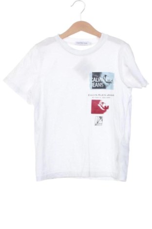 Kinder T-Shirt Calvin Klein Jeans, Größe 7-8y/ 128-134 cm, Farbe Weiß, Preis € 10,00