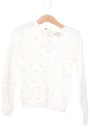 Pulover pentru copii H&M, Mărime 6-7y/ 122-128 cm, Culoare Alb, Preț 46,92 Lei