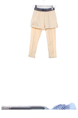 Детско спортно долнище Kappa, Размер 6-7y/ 122-128 см, Цвят Екрю, Цена 14,31 €