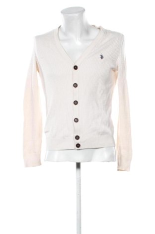 Herren Strickjacke U.S. Polo Assn., Größe S, Farbe Weiß, Preis 31,65 €