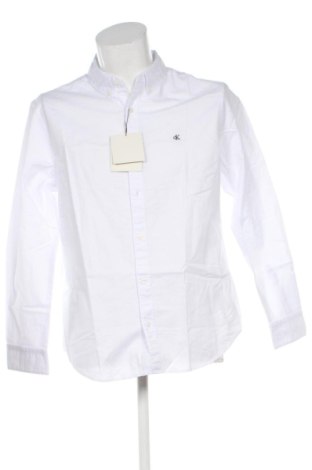 Herrenhemd Calvin Klein Jeans, Größe M, Farbe Weiß, Preis 93,99 €