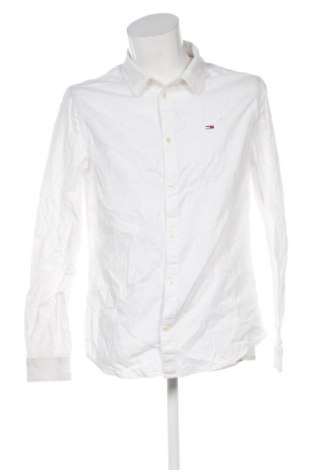 Ανδρικό πουκάμισο Tommy Jeans, Μέγεθος L, Χρώμα Λευκό, Τιμή 32,99 €