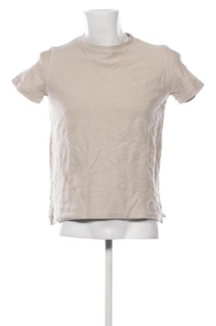 Męski T-shirt Bershka, Rozmiar L, Kolor Beżowy, Cena 17,99 zł