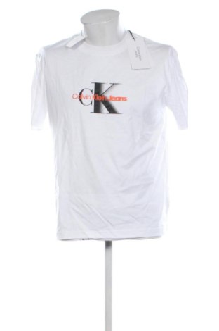 Tricou de bărbați Calvin Klein Jeans, Mărime M, Culoare Alb, Preț 116,99 Lei