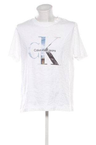 Męski T-shirt Calvin Klein Jeans, Rozmiar XL, Kolor Biały, Cena 154,99 zł