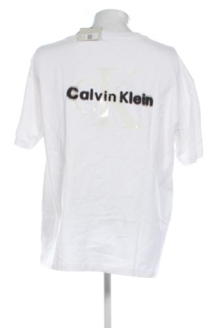 Herren Shirt Calvin Klein Jeans, Größe XL, Farbe Weiß, Preis 66,99 €