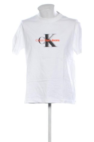 Herren Shirt Calvin Klein Jeans, Größe M, Farbe Weiß, Preis 41,99 €