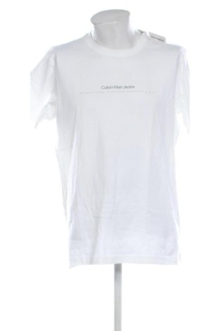 Herren Shirt Calvin Klein Jeans, Größe XL, Farbe Weiß, Preis 33,99 €