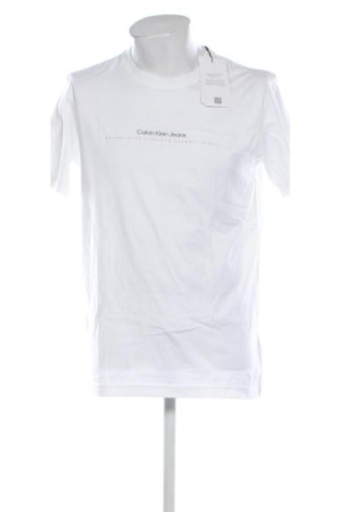 Męski T-shirt Calvin Klein Jeans, Rozmiar L, Kolor Biały, Cena 207,99 zł