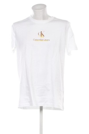 Herren T-Shirt Calvin Klein Jeans, Größe XL, Farbe Weiß, Preis € 33,99