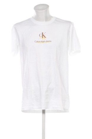 Męski T-shirt Calvin Klein Jeans, Rozmiar XL, Kolor Biały, Cena 154,99 zł