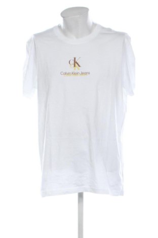 Herren Shirt Calvin Klein Jeans, Größe XXL, Farbe Weiß, Preis 31,99 €