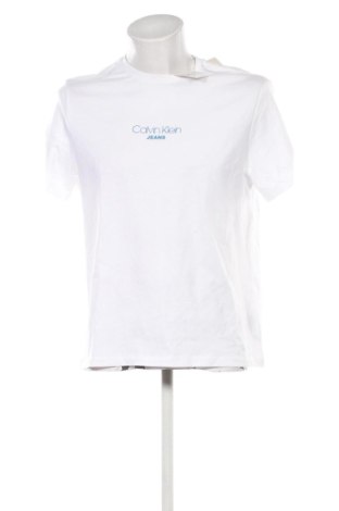 Męski T-shirt Calvin Klein Jeans, Rozmiar M, Kolor Biały, Cena 102,99 zł