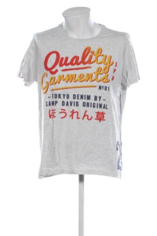 Ανδρικό t-shirt Camp David, Μέγεθος XL, Χρώμα Γκρί, Τιμή 18,99 €