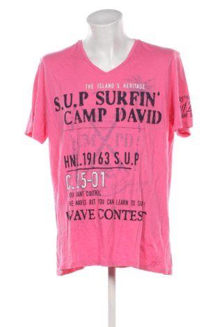 Ανδρικό t-shirt Camp David, Μέγεθος XXL, Χρώμα Ρόζ , Τιμή 16,99 €