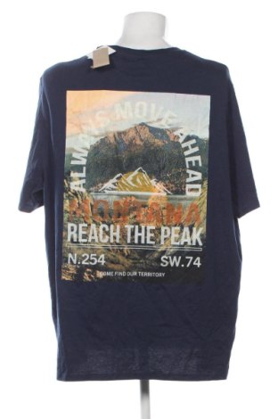Ανδρικό t-shirt Kiabi, Μέγεθος 5XL, Χρώμα Μπλέ, Τιμή 10,99 €