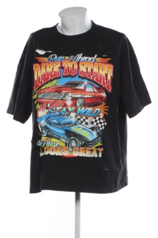 Męski T-shirt SHEIN, Rozmiar 3XL, Kolor Czarny, Cena 37,99 zł