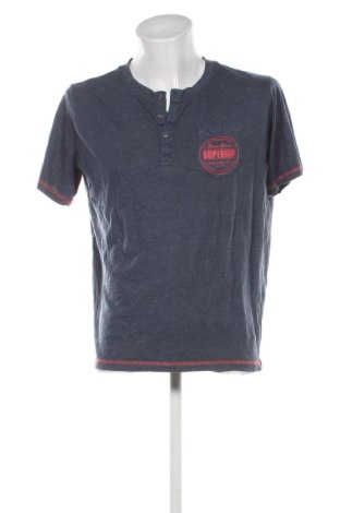 Męski T-shirt Straight Up, Rozmiar XL, Kolor Niebieski, Cena 43,99 zł