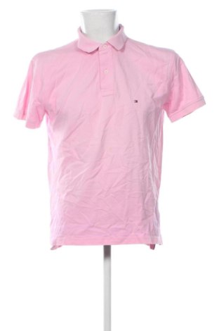 Męski T-shirt Tommy Hilfiger, Rozmiar L, Kolor Różowy, Cena 148,99 zł