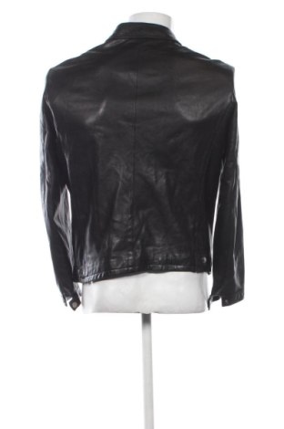 Ανδρικό δερμάτινο μπουφάν Canali, Μέγεθος L, Χρώμα Μαύρο, Τιμή 255,11 €