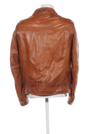 Ανδρικό δερμάτινο μπουφάν DNR, Μέγεθος L, Χρώμα Καφέ, Τιμή 116,00 €