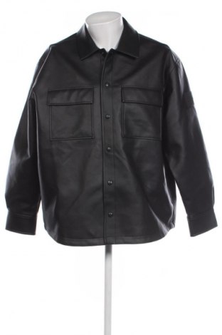 Herren Lederjacke Calvin Klein Jeans, Größe L, Farbe Schwarz, Preis 50,99 €