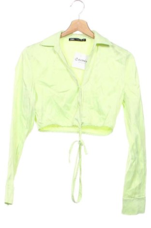 Γυναικείο πουκάμισο Zara, Μέγεθος XS, Χρώμα Πράσινο, Τιμή 13,81 €