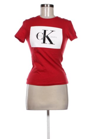 Tricou de femei Calvin Klein Jeans, Mărime XS, Culoare Roșu, Preț 107,99 Lei