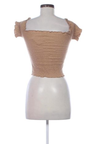 Damski T-shirt Stradivarius, Rozmiar S, Kolor Brązowy, Cena 45,99 zł