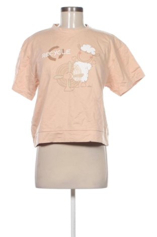 Γυναικείο t-shirt Happy People, Μέγεθος S, Χρώμα  Μπέζ, Τιμή 11,99 €