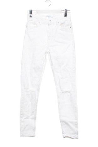 Blugi de femei Bershka, Mărime XS, Culoare Alb, Preț 78,20 Lei
