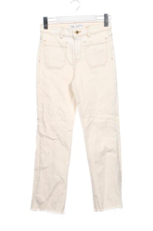 Дамски дънки Zara, Размер XS, Цвят Бежов, Цена 14,31 €