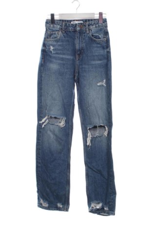 Damskie jeansy Zara, Rozmiar XS, Kolor Niebieski, Cena 72,99 zł