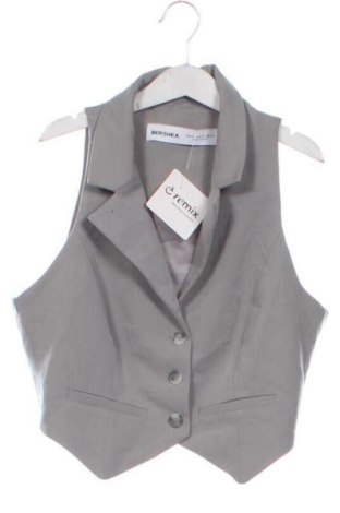 Дамски елек Bershka, Размер XS, Цвят Сив, Цена 20,45 €